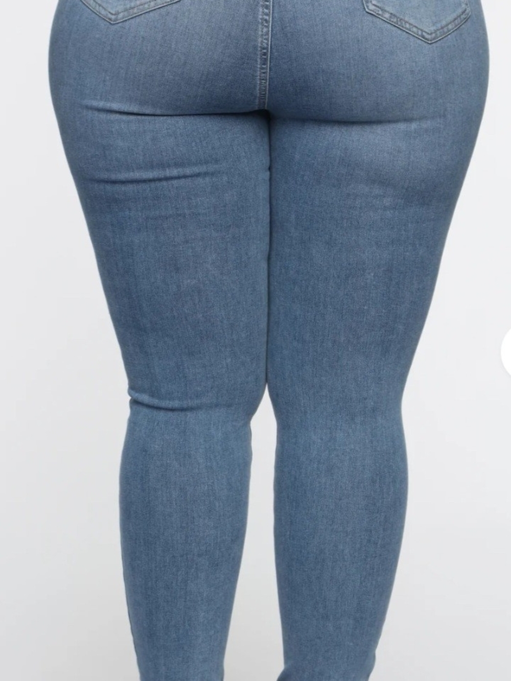 Flex Game Strong Super High-Rise Skinny Light Blue Women's Jeans - Picture 5 of 7